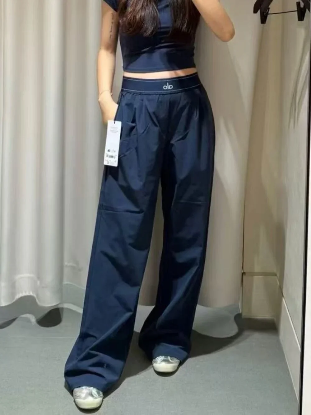 💙ALO Yoga Suit Up Trouser,Navy Blue (Regular 30-inch inner seam) NWT 😀